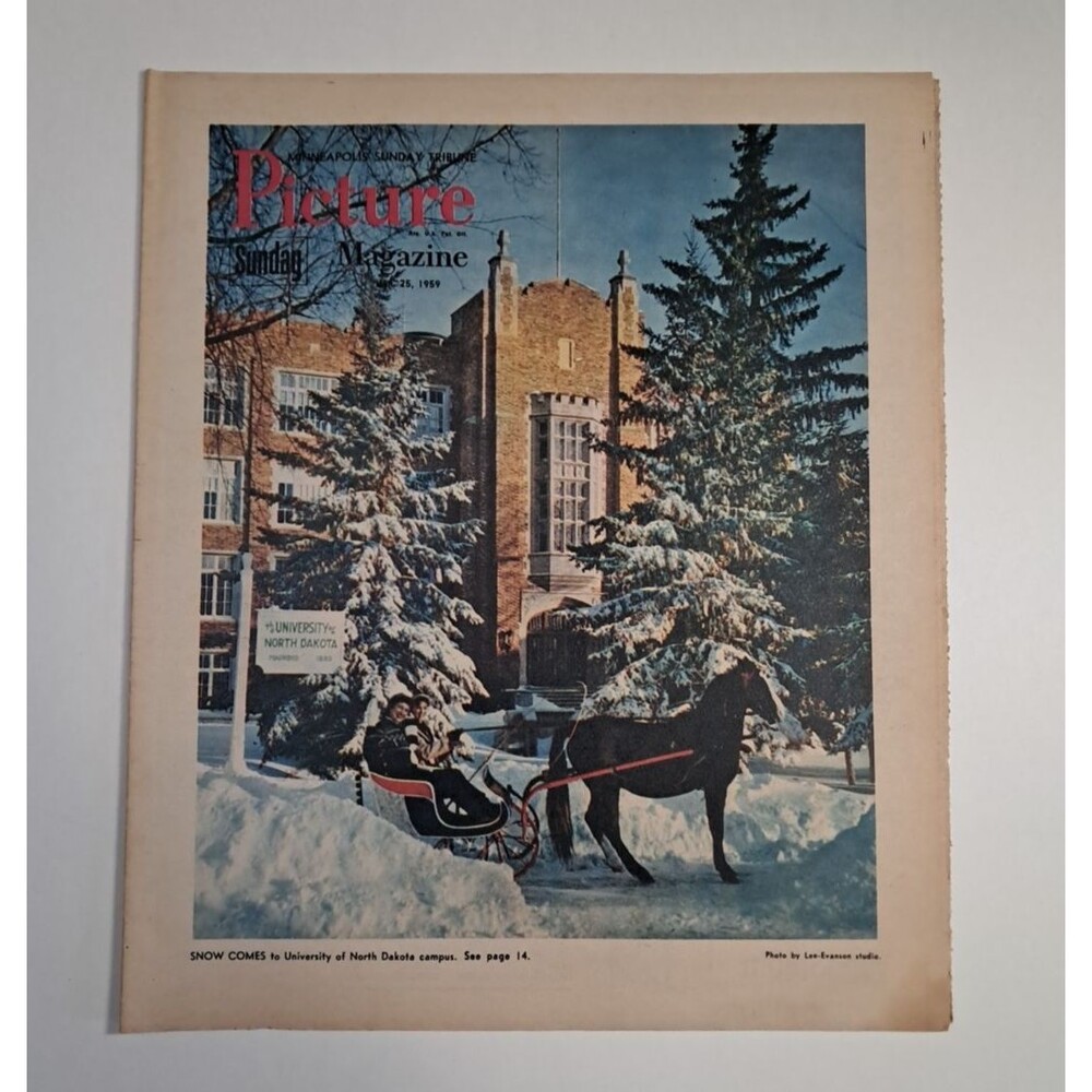 Picture Magazine Minneapolis Sunday Tribune 1/25/59 University of North Dakota